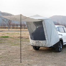 초간편 차박텐트 SUV 후방 도킹 솔캠 카쉘터 야영, 베이지