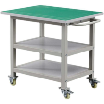 이동식 검사대 작업대 실험실 정전기 방지 포장대, 3단 스테인리스 스틸 트롤리 60x80