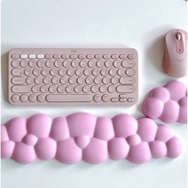 또와홈 키보드손목받침대 마우스손목받침대 손목받침대 마우스손목보호대, 세트 1개, 핑크