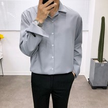 애드매이브 남자 구김적은 트윌소재 오버핏 파자마셔츠 오픈카라 셔츠 남방 7color