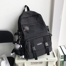 야간과제용 모노컬러 메쉬포켓 덮개주머니 백팩 20대여성 노트북