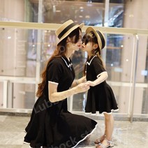 모녀 여름 원피스 온 가족 시밀러 커플룩 패밀리룩