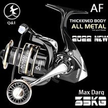 Q & L 2022 뉴 AF 바다 모든 금속 방적 낚시 릴 낚시 릴 바다 13 + 1BB CNC 낚시 릴 25kg 최대 드래그, 05 6000의 시리즈