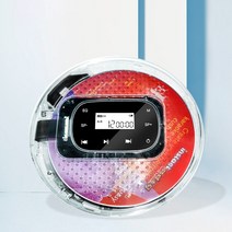 CDDVD플레이어휴대용 충전식 디지털 디스플레이 CD 작은 음악 TF 카드 지원 5 EQ 효과 1000mAh 배터리, 한개옵션0