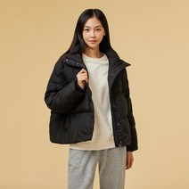 [JAJU/자주] 여 프렌치 다운 하이넥 숏점퍼_블랙