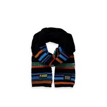 (정식매장판) SCOTCH&SODA KIDS 22FW NEW 스카치앤소다 키즈 남아 스트라이프 컬러 디테일 니트 머플러(167791_0008) KSS27BAMF035BK 블랙