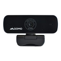 QOMO 마이크 포함 1080P/30 fps 웹캠 77도 FOV USB 플러그 앤 플레이 스트리밍 화상 회의 줌 마이크로소프트 팀 구글 행아웃 페이스타임 게이밍용.