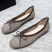플렛슈즈 여성 나비 메쉬 로퍼 통기성 니트 발레 플랫 캐주얼 모카신 보트 슈즈 작업화 스니커즈 117230