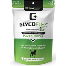 VetriScience Laboratories GlycoFlex 2 개를 위한 고관절 및 관절 보조제 한 입 크기의 츄 120 CT, [02] 120정