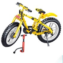 엘엘상사 자전거 장난감 다이캐스트 호환 레고 조립 블럭 선물 장식품 미니 피규어, QL0445노랑