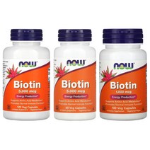 나우푸드 비오틴 5000mcg 1000mcg 60 100 120캡슐, 나우푸드 비오틴 5000mcg 120캡슐