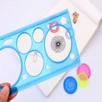 원형 톱니바퀴자 반복도형 꽃모양 초등 모양자 유아 어린이집