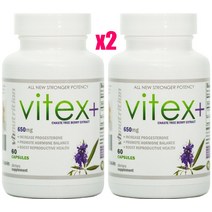 VH뉴트리션 바이텍스 Vitex 650mg 여성용 프로게스테론 60캡슐x2, 1개, 기본