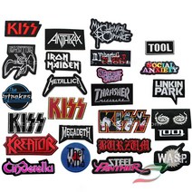 와펜 배지 펑크 메탈 록 밴드 로고 코트 장식 데칼, 1812.7x5.7