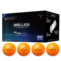 웰키 고반발 비거리 골프공 2피스 60p, 오렌지, 1개