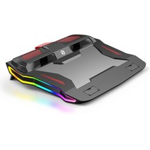 노트북 쿨러 팬 휴대용 노트북 냉각 스탠드 듀얼 터보 RGB 팬 12-17in, 다중