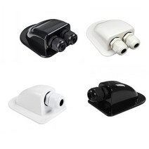 캠핑카 악세사리 카라반 용품 액세서리 caravan solar car junction box roof wire entry solar cable motorhome junction, 이중 구멍 흰색