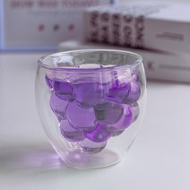 인블룸 포도 이중유리컵 250ml, 선택1:본상품선택
