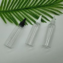 뾰족캡 공병 100ML 화장품 오일 소스 미용실 미용재료 샘플 액체 소분 용기 휴대용, 투명