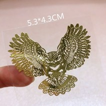 인싸템 같은스타일 개성 용호어 나비 매사슴 핸드폰 금속 펀칭 스티커 시트지 보호필름 컴퓨터 차 전자파차단 차량용, 172 늑대머리 골드나쁘게 달라