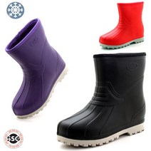 [방수 털안감] 가볍고 발볼편한 착화감좋은 남성 여성 따뜻한 보아털 겨울 수산 위생 작업주방 다목적 미들 고무장화
