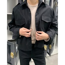 (스나이퍼샵)크롭핏 견장 코튼 데일리 재킷