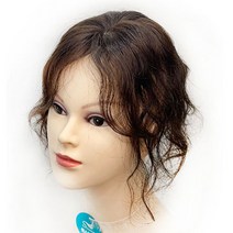 센스모드니 인모 웨이브 두피구현 정수리 부분가발 여자 정수리 가발, 자연갈색