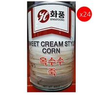 [더착한푸드]옥수수죽(화풍 400g) 24개 식자재마트 대용량 업소용 옥수수죽, 400g