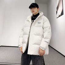 오버클래쓰 남자 다운 패딩점퍼 숏 단색 아웃도어 루즈핏 하프