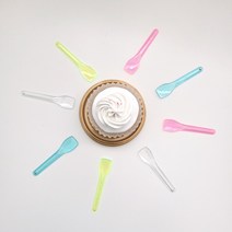 새담 아이스크림 스푼 9.5cm 파스텔 혼합 100개 / 칼라 젤라또 수저
