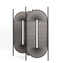 인테리어 철제 파티션 북유럽 모던 심플한 베란다 스크린 주름 천 접이식 샵, 2.YELLOW - 80x2X180cm