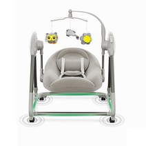 전동 바운서 흔들의자 자동 요람침대 스윙 수면침대, 회색 음성 제어 블루투스 모델