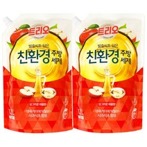 트리오 발효식초 담은 친환경주방세제 사과향 1.2L, 2개