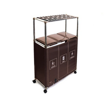 센스큐 [추가 선반 SET] 이지핏 리치 3구 재활용 분리수거함, 리치타입3구_브라운+전용선반1단, 1세트