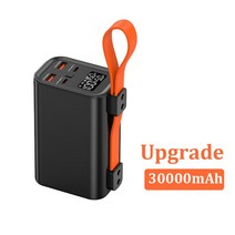 대용량 보조베터리 100W 고속 충전 보조베터리 노트북 및 휴대폰용 외장 배터리 보조베터리 30000mah, 02 Black_01 30000mAh