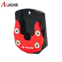 오토바이 발판 발받침 YAMAHA XMAX 125 250 300 X MAX XMAX300 XMAX250 2017 2018 2019 CNC 킥 스탠드 익스텐션 패드 185733, 레드