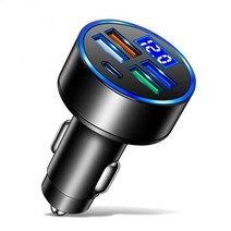 차량 인버터 차랑용 어뎁터 시거잭멀티 충전기 42 포트 usb 자동차 3.1a 시가 라이터 자동차 어댑터 led 디지털 디스플레이 휴대 전화 어댑터 자동차, 4USB