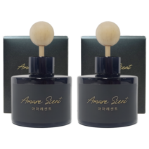 아마레센트 블랙 차량용 디퓨저 120ml 1+1, 블랙체리