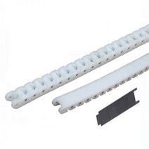 체인 호환 부품 공구 기계 케이블 화이트 블랙 40P 60P 나일론 POM 플라스틱 정전기 방지 내마모성 유연한 전송 컨베이어 롤러 드라이브, Black Color, 1M Length