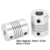 샤프트 커플링 스테퍼 모터용 2Pcs 유연한 엔코더, 한개옵션0