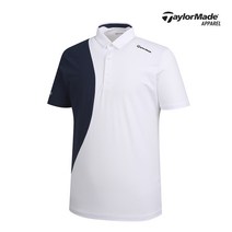 [테일러메이드]남성 폴리 배색 카라 반팔티셔츠 TMTYK2915-100