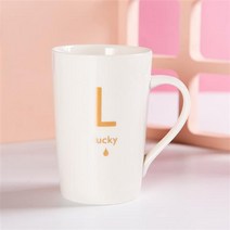 Z3JC 크리에이티브 커버 머그컵, 화이트 레터링 하이 싱글 L