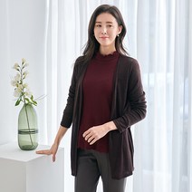 드리다 봄 가을 엄마옷 미시옷 중년 여성 슬림핏 숄 브이넥 보카시 오픈 기본 가디건 간절기 40대 50대