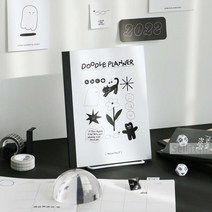 [아이코닉] 두들 먼슬리 플래너 만년 2023 월간 다이어리, 01 화이트