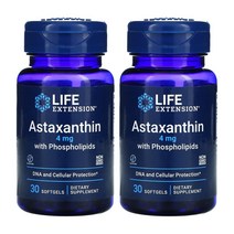Life Extension 라이프익스텐션 아스타잔틴 Astaxanthin with Phospholipids 4mg 30정 2팩
