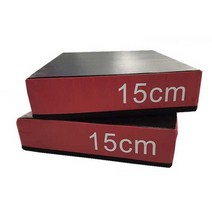바벨 매트 충격 흡수 쿠션 pvc 거치대 홈트 완충 소음, 50x50x15CM /검정색과 빨간색 쌍