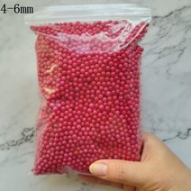 15g 4-6mm 여러 가지 빛깔의 폴리스티렌 스티로폼 폼 비즈 다채로운 미니 볼 필러 상자 병 공예 DIY 장식, 06 4-6mm Rose Red 15g_01 4-6mm