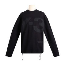 와이쓰리 [Y-3] 22FW 남성 GV4208 빅 로고 맨투맨 티셔츠 블랙