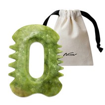 나진괄사 두피 바디 마사지 빗 괄사 NJ040, 그린, 1개