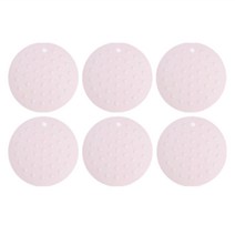 실리콘 삼각형 매트 열 매트 냄비 홀더 숟가락 홀더 코스터 주방 도구 6pcs, 하나, 살구 가루
